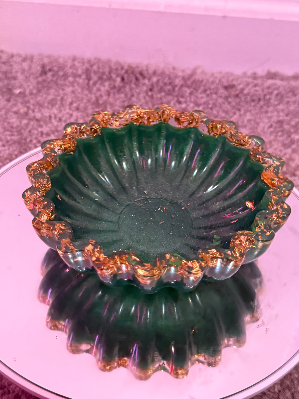 ✨ Luxury Emerald Green Resin Bathroom Set – 3 Pieces
