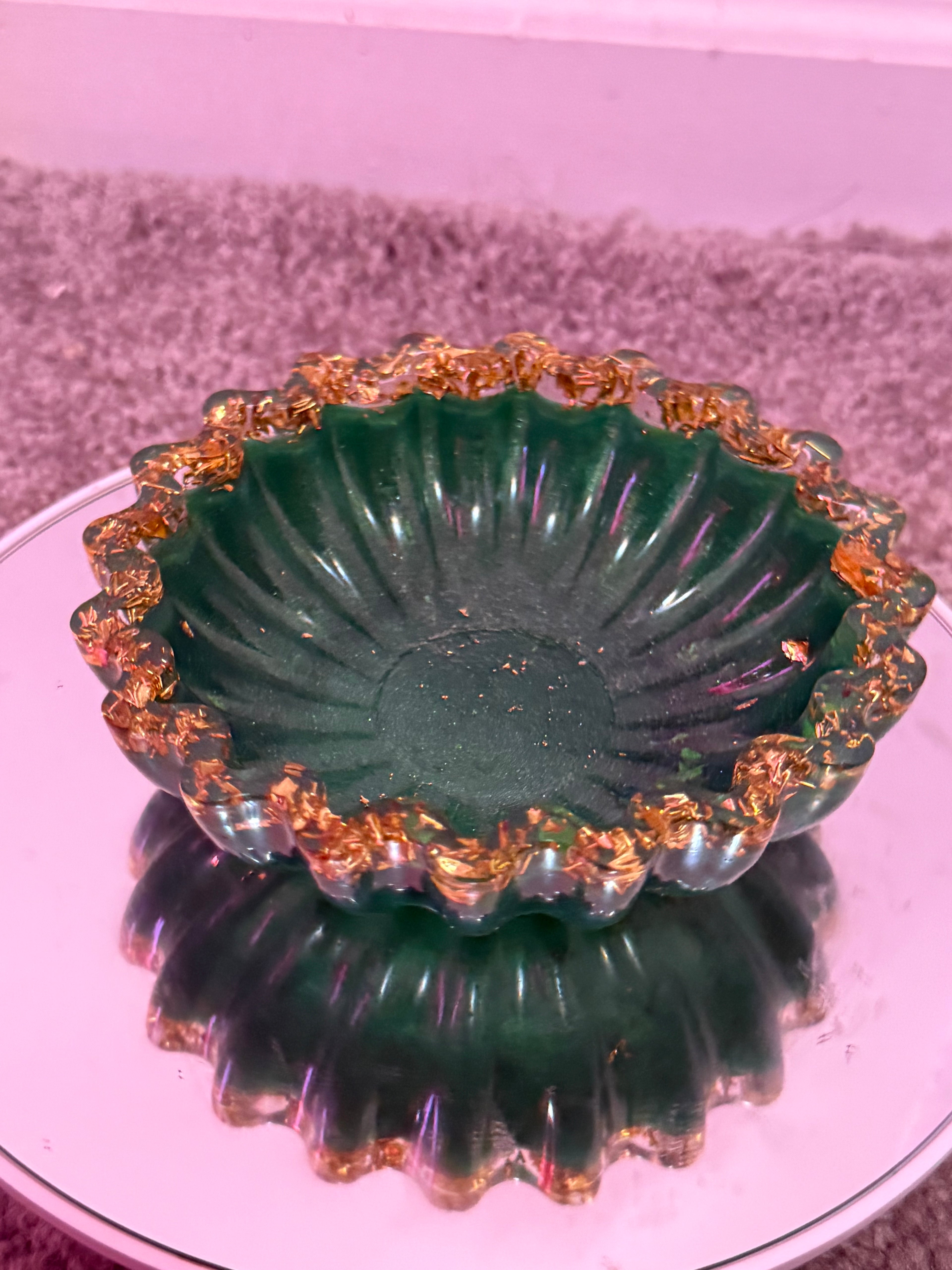 ✨ Luxury Emerald Green Resin Bathroom Set – 3 Pieces